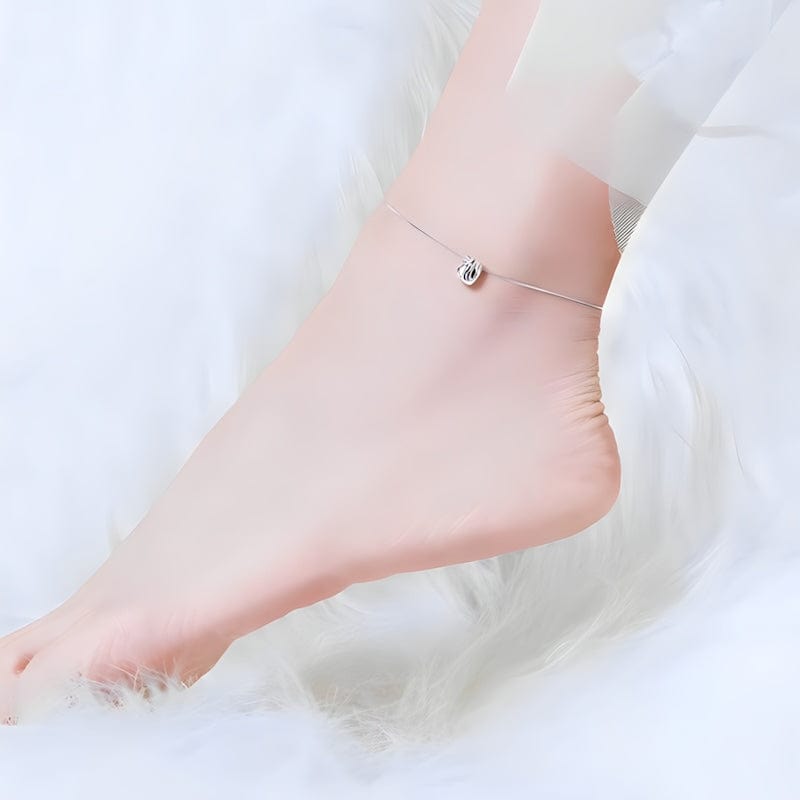 Anklets Beautiful Love Heart Chain Anklet Adjustable / Silver Unique Leather Bracelets