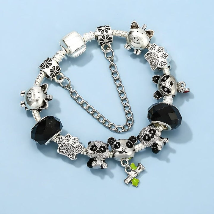 Lovely Panda Charm Bracelet Charm Unique Leather Bracelets   