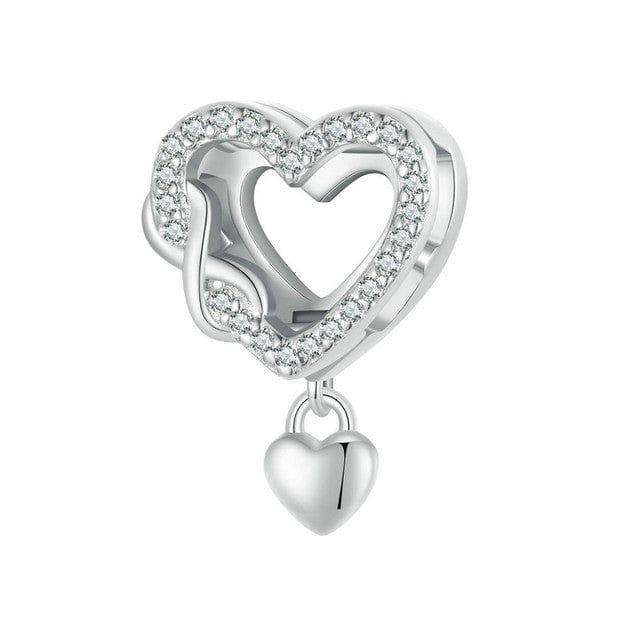 Eternal Heart Clip Charm for Reflex Bracelet Charms Unique Leather Bracelets Silver  