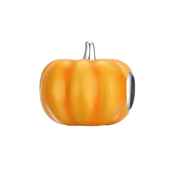 Pumpkin Charm Charms Unique Leather Bracelets Silver  