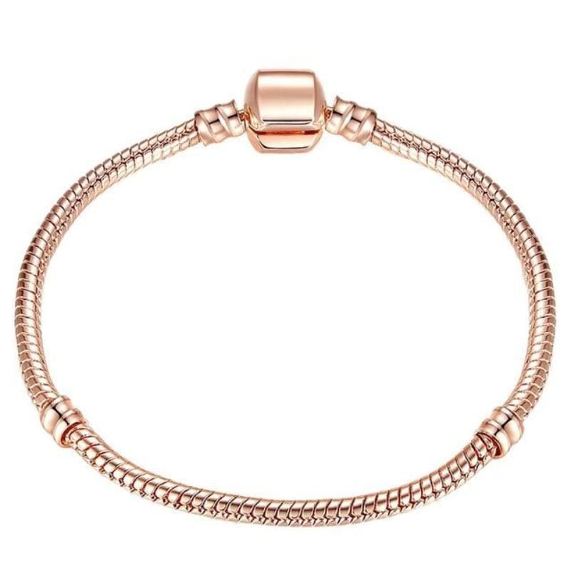 Shimmering Chain Bracelet (Free)  Unique Leather Bracelets Rose Gold 17cm 
