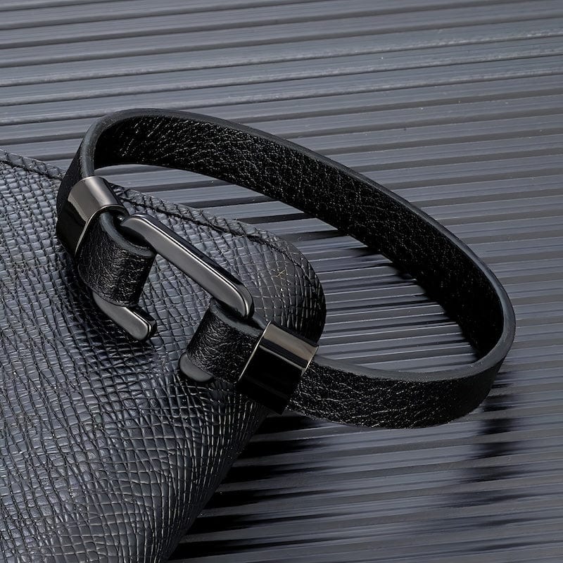C Clasp Shackle Fastener Leather Bracelet Leather Unique Leather Bracelets   