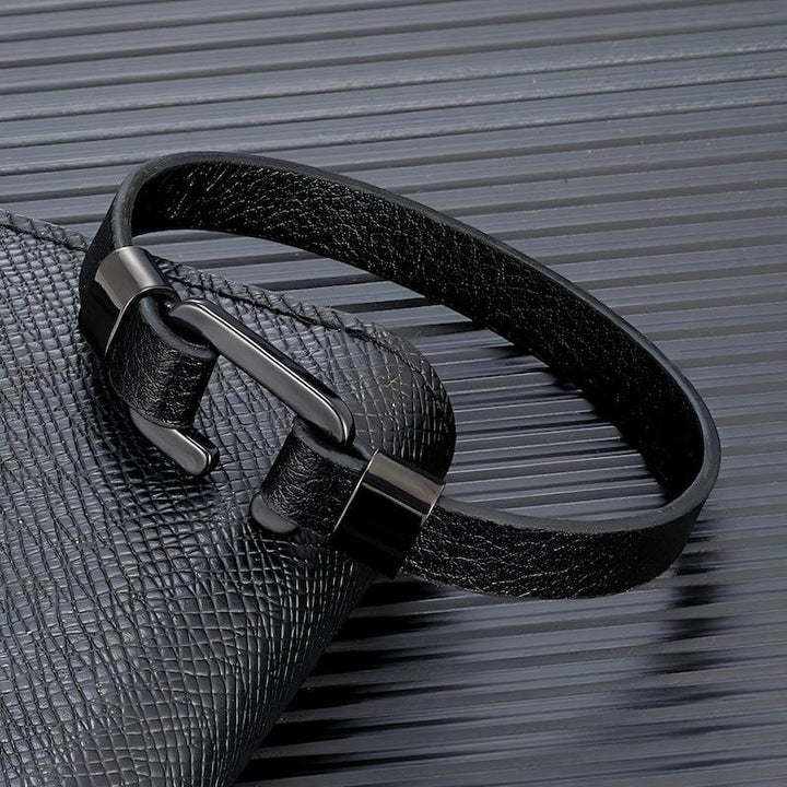 C Clasp Shackle Fastener Leather Bracelet Leather Unique Leather Bracelets   