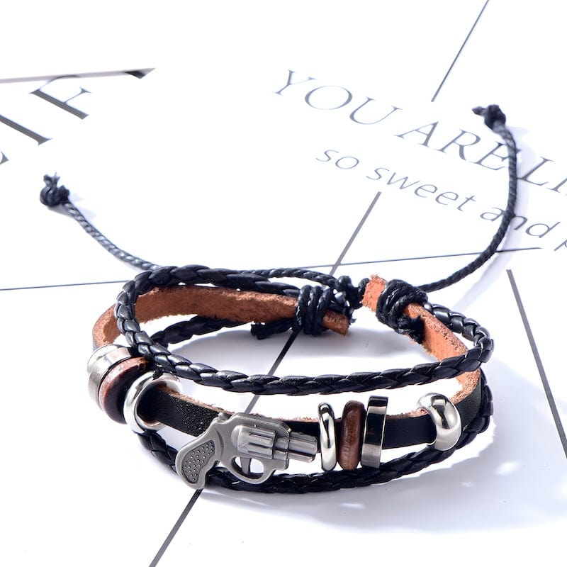 Cowboy Leather Multilayer Bracelet Leather Unique Leather Bracelets   