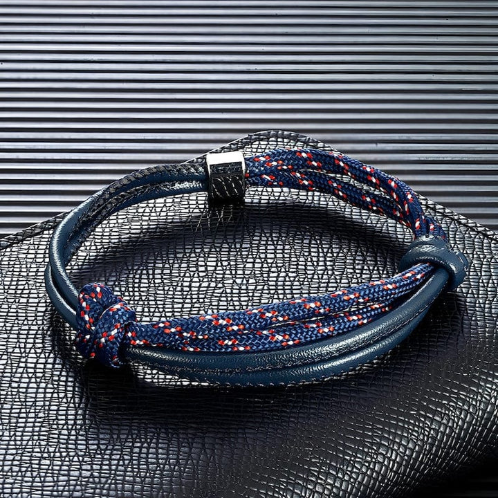 Fashion Sport Camping Rope Leather Bracelet Leather Unique Leather Bracelets   