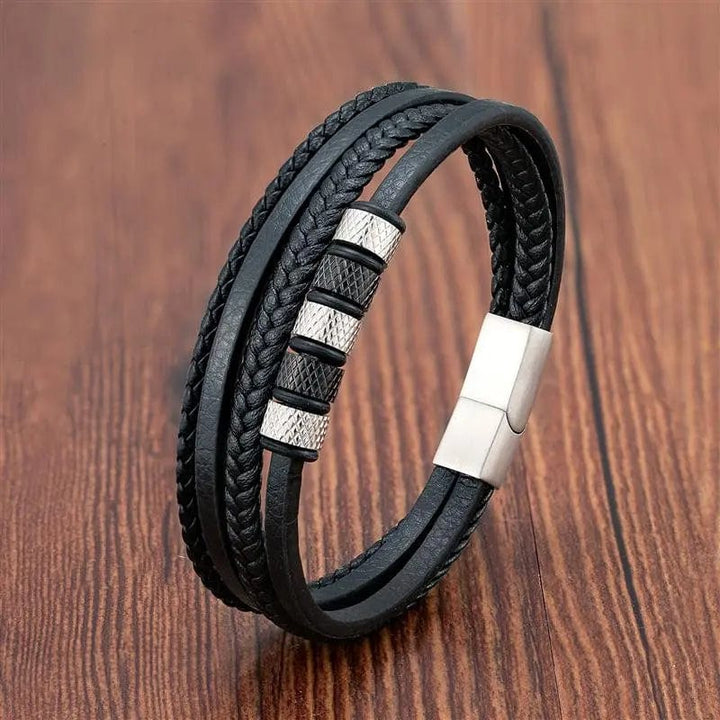 Multilayer Leather Bracelets for Men: Rugged and Refined bracelet by Unique Leather Bracelets