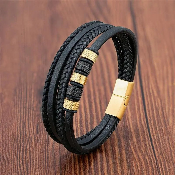 Multilayer Leather Bracelets for Men: Rugged and Refined bracelet by Unique Leather Bracelets