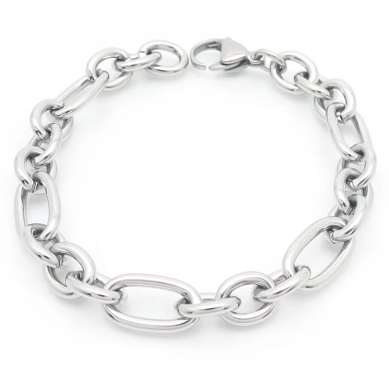 Casual Charm Stainless Steel Splicing Chain Design (Free) bracelet by Unique Leather Bracelets