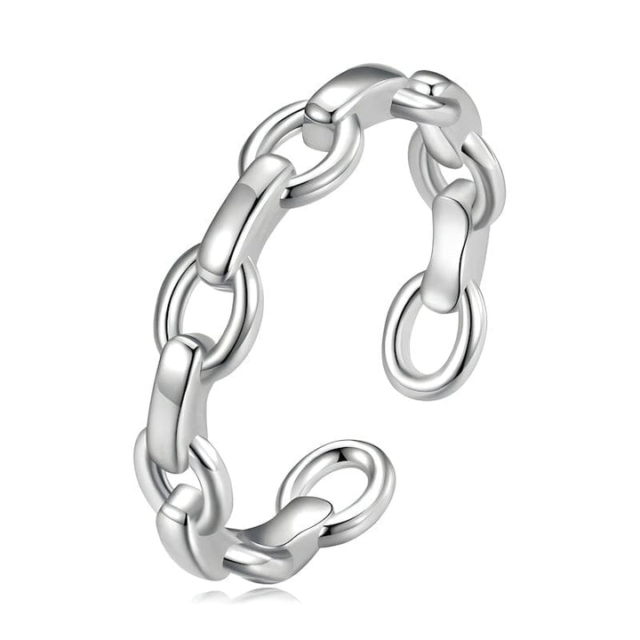 Chain Ring Sterling Silver Rings Unique Leather Bracelets Silver  