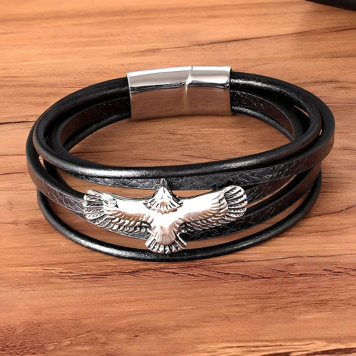 Eagle Wrap Leather Bracelet Wrap Unique Leather Bracelets   