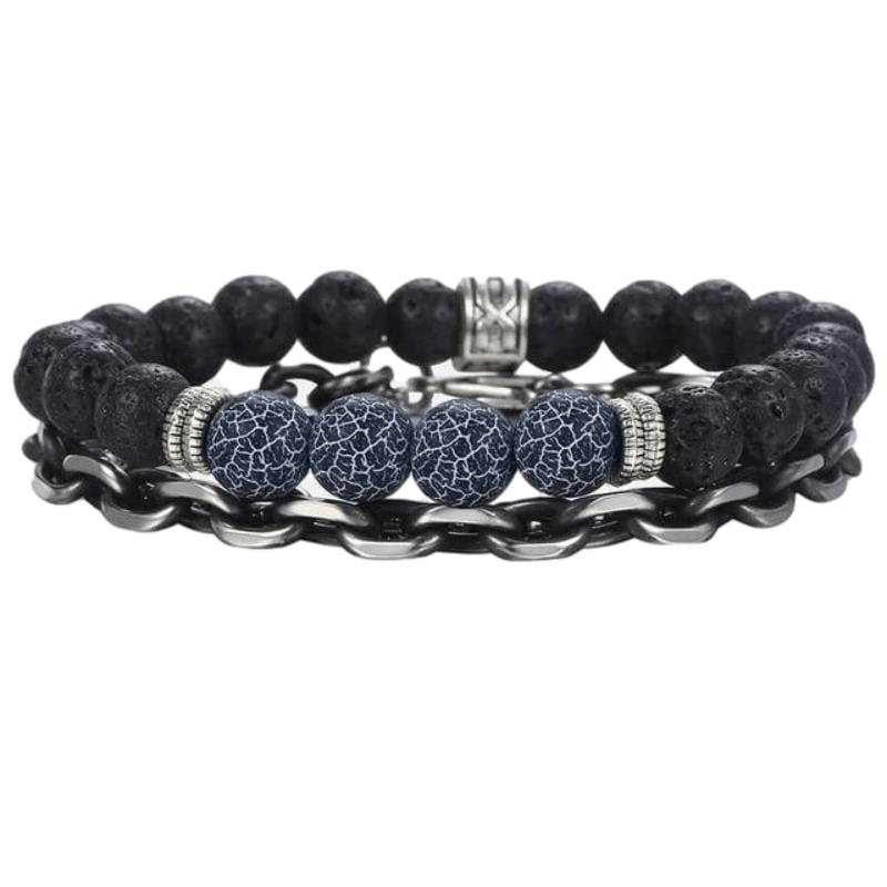 Beaded Cracked Shell Stainless Steel Beaded Bracelets