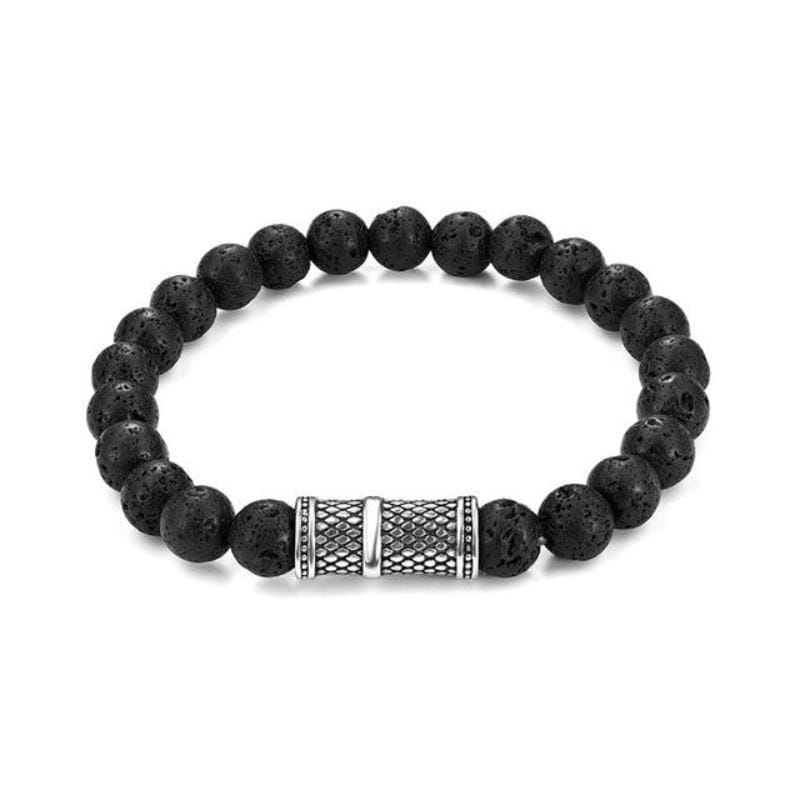 Beaded Volcanic Stone Beaded Bracelet