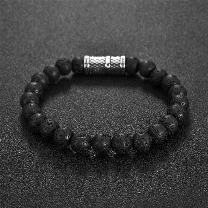 Beaded Volcanic Stone Beaded Bracelet