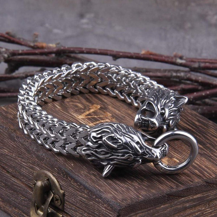 https://unique-leather-bracelets.com/products/mens-wolf-punk-charm-stainless-steel-bracelet-mesh-chain-gold-wolf-punk-bracelets-biker-jewelry-chain-link-bracelets-mens-wolf-punk-charm-stainless-steel-bracelet  This is one for the ages. Our sleek Never Fade Rock Viking Wolf Charm Bracelet Men's Stainless Steel Mesh Chain Gold Wol