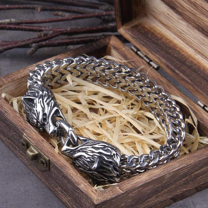 https://unique-leather-bracelets.com/products/mens-wolf-punk-charm-stainless-steel-bracelet-mesh-chain-gold-wolf-punk-bracelets-biker-jewelry-chain-link-bracelets-mens-wolf-punk-charm-stainless-steel-bracelet  This is one for the ages. Our sleek Never Fade Rock Viking Wolf Charm Bracelet Men's Stainless Steel Mesh Chain Gold Wol