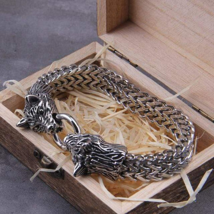 https://unique-leather-bracelets.com/products/mens-wolf-punk-charm-stainless-steel-bracelet-mesh-chain-gold-wolf-punk-bracelets-biker-jewelry-chain-link-bracelets-mens-wolf-punk-charm-stainless-steel-bracelet  This is one for the ages. Our sleek Never Fade Rock Viking Wolf Charm Bracelet Men's Stainless Steel Mesh Chain Gold Wol