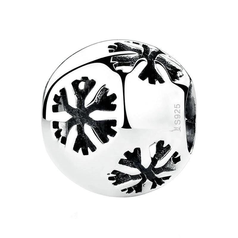 Classic Snowflake Charm Charms Unique Leather Bracelets Silver  