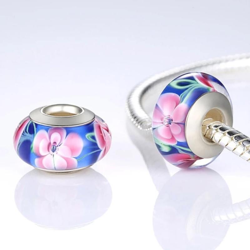 Murano Glass Charm bracelet by Unique Leather Bracelets