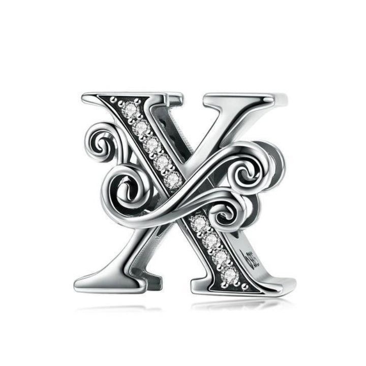 Alphabet Charms Charms & Pendants Unique Leather Bracelets X Silver 