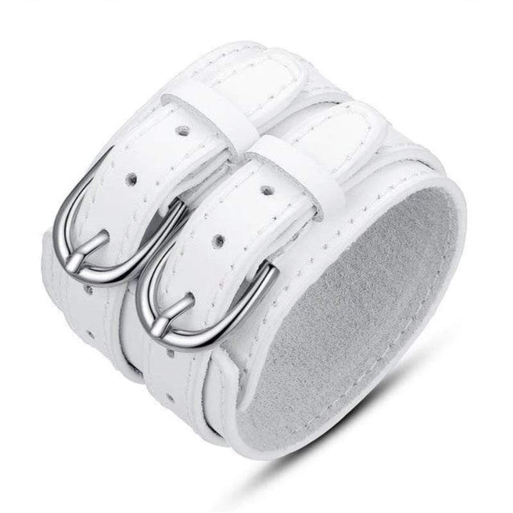 Vintage Wide Leather Bracelet bracelet by Unique Leather Bracelets