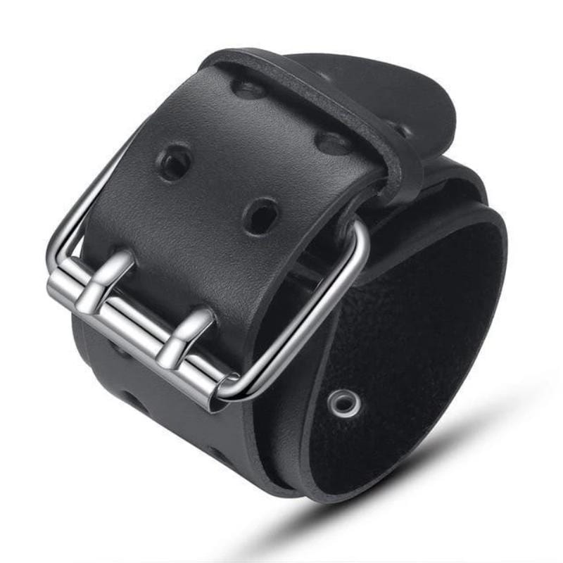 Vintage Wide Leather Bracelet bracelet by Unique Leather Bracelets