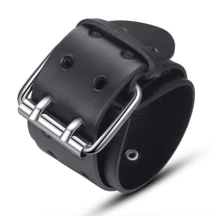 Vintage Wide Leather Bracelet bracelet by Unique Leather Bracelets