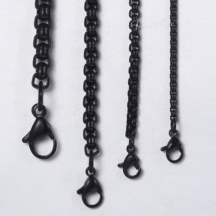 Necklaces Black Stainless Steel Necklaces