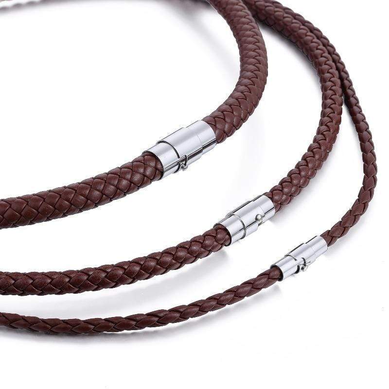 Mens Classic Leather Choker Necklace Necklaces Unique Leather Bracelets   