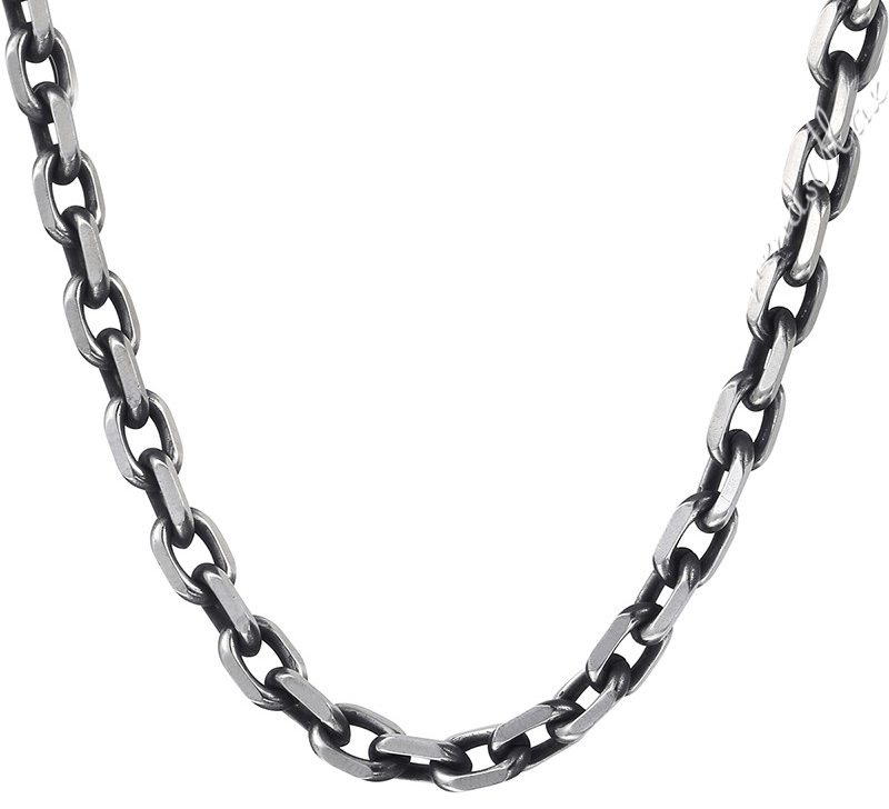 Mens Wide Stainless Steel Cuban Link Chain Necklace bracelet by Unique Leather Bracelets