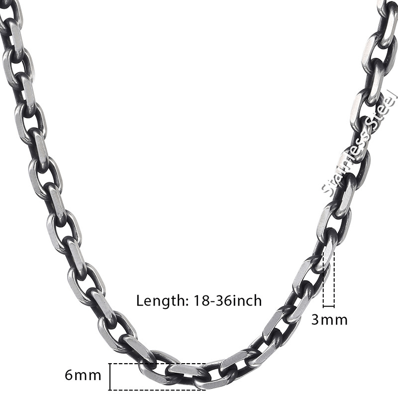 Mens Wide Stainless Steel Cuban Link Chain Necklace bracelet by Unique Leather Bracelets