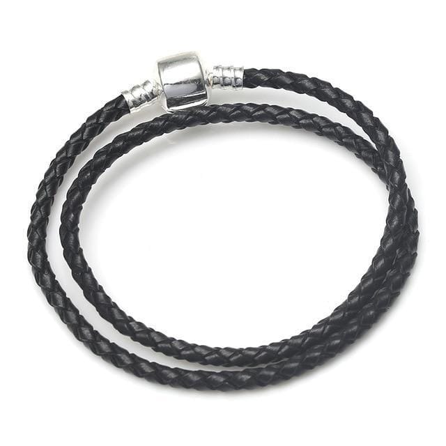 Leather Rope Bracelets: The Perfect Way to Stack Your Style Leather Unique Leather Bracelets Black/2 17cm 