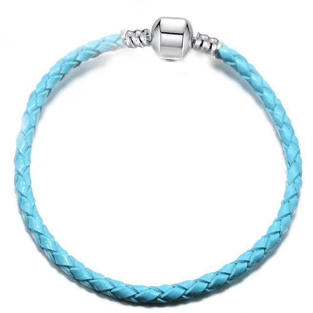 Leather Rope Bracelets: The Perfect Way to Stack Your Style Leather Unique Leather Bracelets Blue/1 17cm 