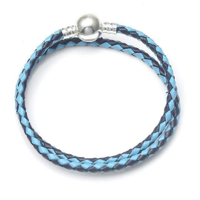 Leather Rope Bracelets: The Perfect Way to Stack Your Style Leather Unique Leather Bracelets Blue/4 17cm 