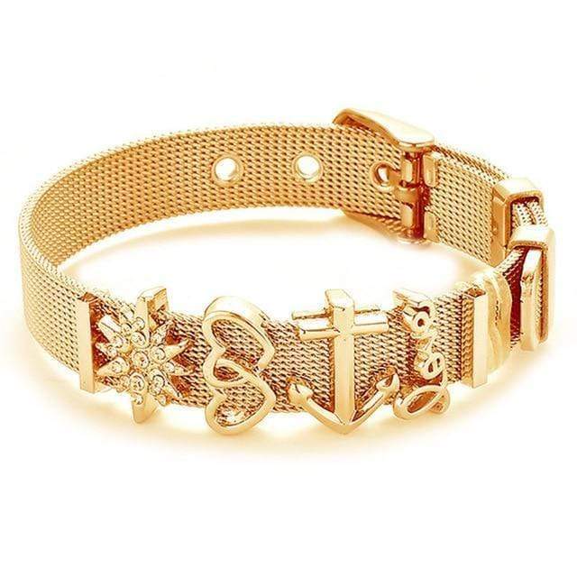 Reflex Bracelet Charm Unique Leather Bracelets Gold/2 Adjustable 